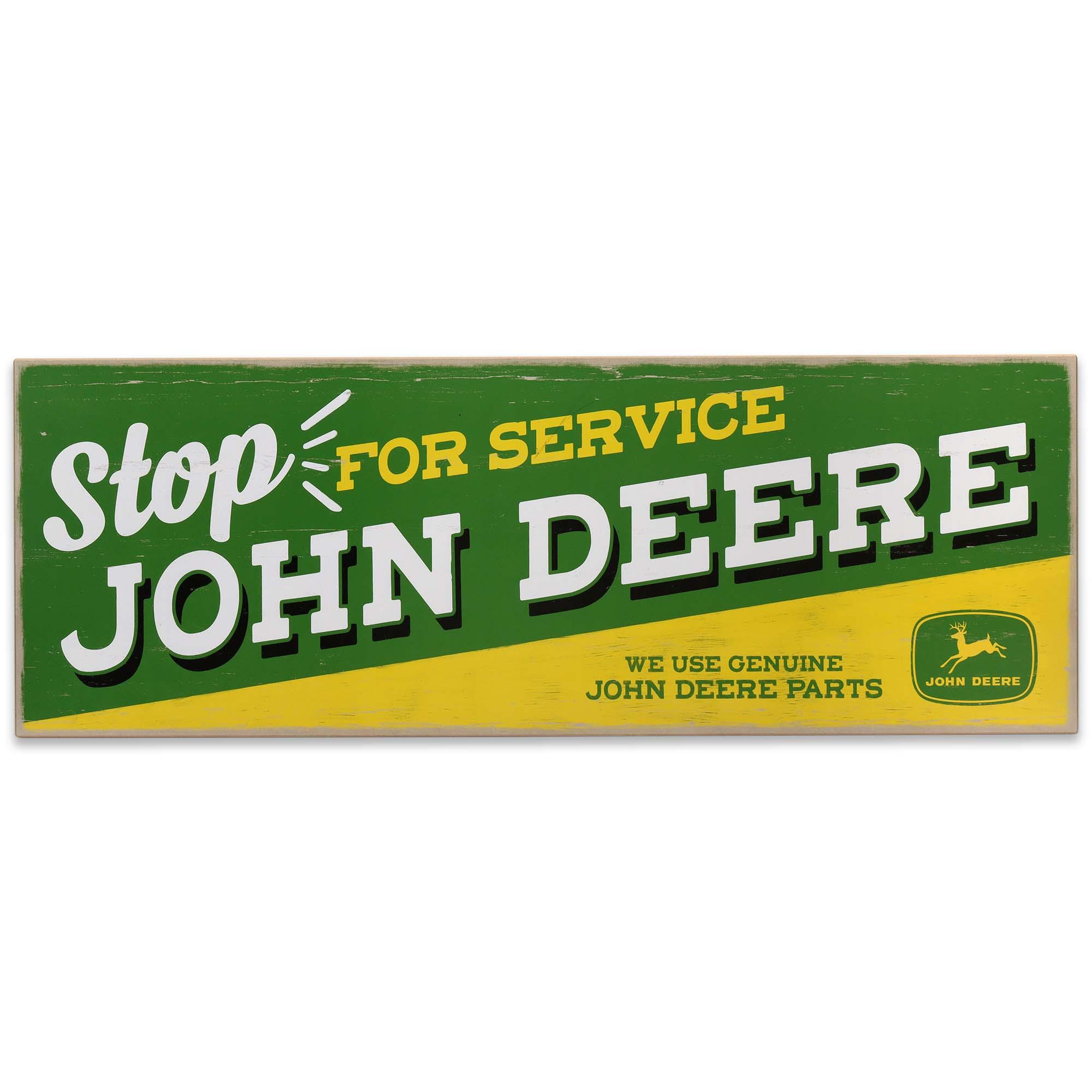 John Deere Stop for Service Wood Wall Decor Open Road Brands ShopORB